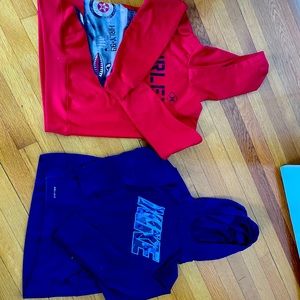 2 boys hoodies in great shape Hurley and Nike